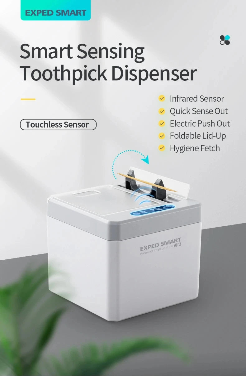 Elektrische Zahnstocher Halter Smart Automatische Sensor Zahnstocher Spender Zahn Pick Container Organizador Küche Zubehör