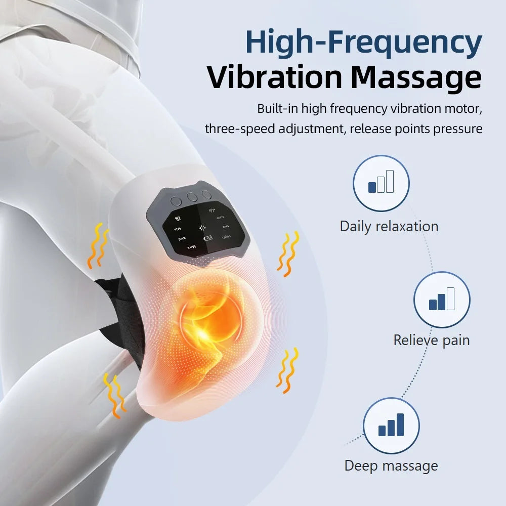 Drahtlose elektrische Heizung Knie Massage Pad Rot Licht Therapie Airbag Wrap Knie Massagegerät Heiße Kompresse Hohe Vibration Massage