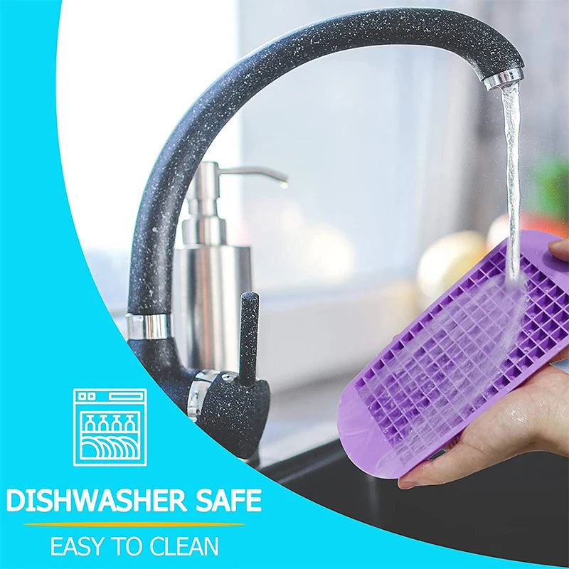 LMETJMA Mini-Eiswürfelformen aus Silikon, 160 zerkleinerte Eiswürfelformen, leicht zu lösender kleiner Eiswürfel zum Kühlen von Whiskey-Cocktails JT42