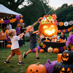 Halloween-Kürbis-Piñata-Bundle - Halloween-Piñata, Halloween-Partyspiele, Stock, Augenbinde usw., Halloween-Party-Dekorationen, Piñata