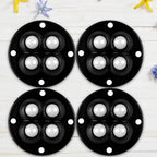 4 Stück klebrige drehbare Riemenscheibe, 360 Grad freie Drehung, selbstklebende Lenkrollen, Zubehör für Behälter, Aufbewahrungsbox, Möbel