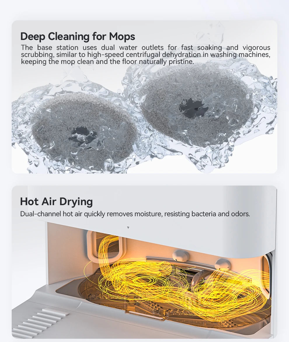 JONR Robot Vacuum P20 Pro International Edition Wischen Staubsaugen Trocknen Tücher Automatische Reinigung Staub Sammeln Entwässerung Wasser