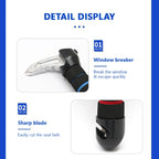 SEAMETAL Tragbarer Auto-Hilfsgriff für ältere Menschen, 180 kg belastbarer 3-in-1-Autogriff/Notfallhammer ‌   Rutschfest, kratzfrei