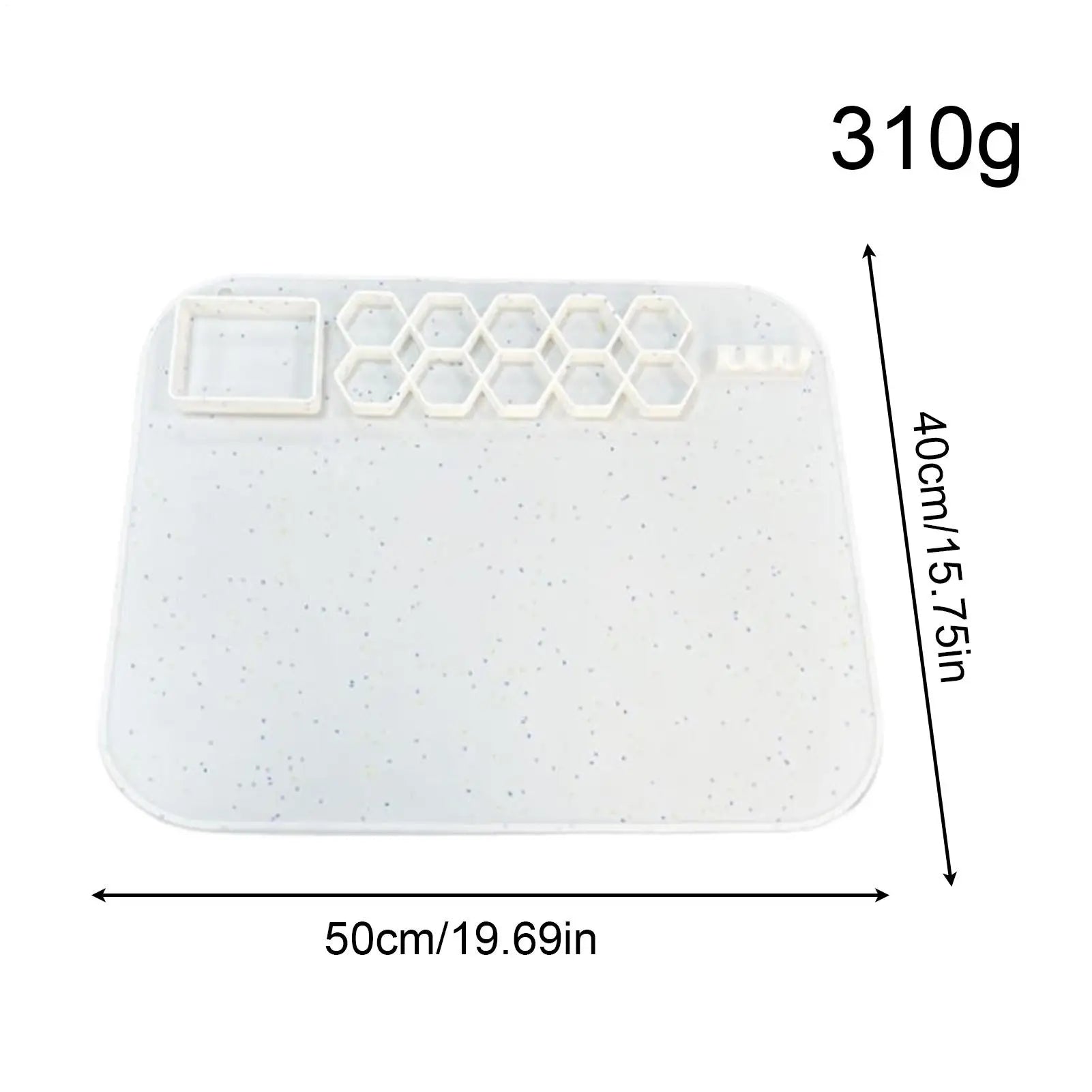 Silikon-Malmatte 40×50cm – Rutschfest, antihaftend, waschbar, für Kinder & Künstler, Weiß oder Mintgrün