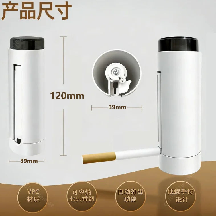 Neue kreative All-in-One-Zigarettenschachtel mit automatischer Auswurf, tragbare Zigarettenschachtel mit einem Klick, Zigarettenzubehör, Geschenk für Männer