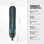 Akku-Elektroschrauber von Makita, 1300 mAh, wiederaufladbar, verstellbarer Bohrer, multifunktionales Demontage- und Wartungswerkzeug, USB