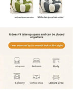 Einzelsitz-Kürbis-Lazy-Sofa kann zurücklehnen werden. Designer Rochburg-Fußballsofa für Balkon, Schlafzimmer, bequeme Lounge-Couch