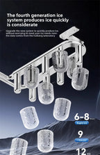 3-in-1-Eisbereiter und Wasserspender: Haushaltsgerät für die Arbeitsplatte mit sofortiger Erwärmung/Kühlung, großes Fassungsvermögen, energiesparend