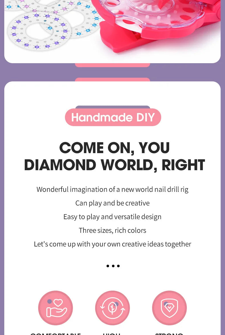 Magie Blingbling Mädchen Haar Diamant Bohrer Maschine DIY Pretend Play Werkzeug kinder Pädagogisches Spielzeug Kunststoff Diamant Aufkleber Ap...