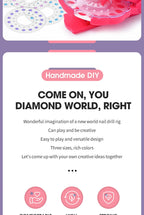 Magie Blingbling Mädchen Haar Diamant Bohrer Maschine DIY Pretend Play Werkzeug kinder Pädagogisches Spielzeug Kunststoff Diamant Aufkleber Ap...