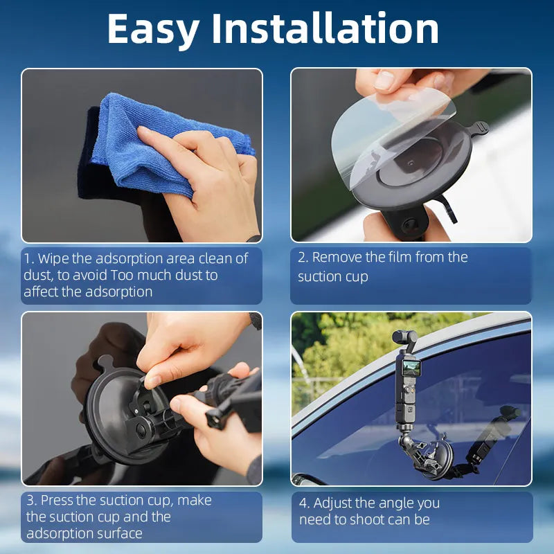 DJI OSMO Pocket 3 Autohalterung – Saugnapf-Gimbal-Halter, Kit A & B