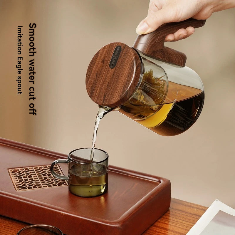 Magnetische Glas Teekanne mit Aufguss Tee kessel Hersteller Aufguss Krug Tee geschirr Küche Essbar Home Tee Kit Glas Teekanne Samowar