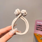 Haarband mit Knotendesign, elastisches Nylon-Haargummi für Pferdeschwänze, dickes und strapazierfähiges Haarstyling-Accessoire, schlichte Eleganz und Niedlichkeit für jeden Tag, verschiedene Farboptionen