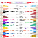 Flysea 3D Nail Art Pens – Doppelkopf, Acryl, schnelltrocknend, 12 oder 24 Farben