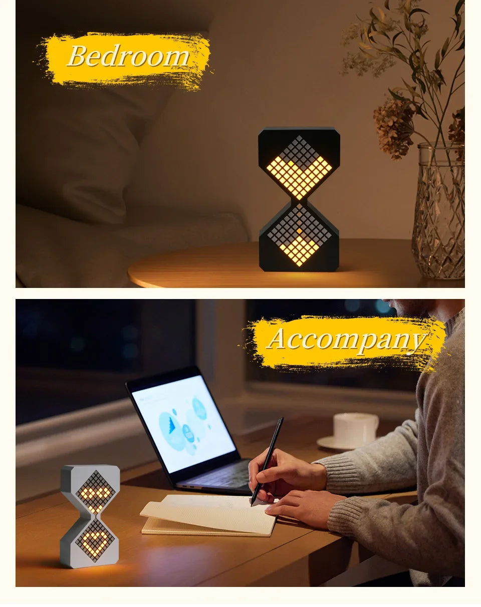 Kreative DIY digitale Sanduhr Geburtstagsgeschenk Spielzeugspiel Kinder elektronische Sanduhr Cyber Style Sinn für Technologie gelbes Licht