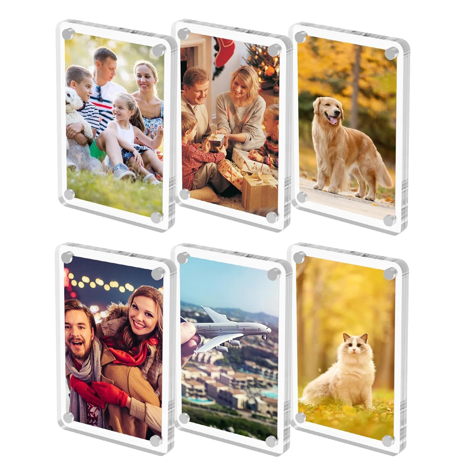 Cadre photo en acrylique 1/3/4 pouces, cadre photo en acrylique pour réfrigérateur, cadre photo polyvalent pour décoration intérieure