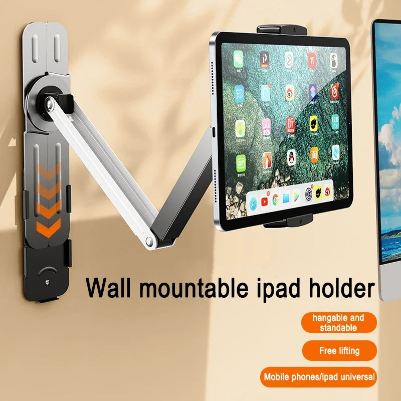 Eary Tablet Wand halterung 360 ° Drehung Tablet Halter Ständer Küche Wand halterung kompatibel mit iPad/iPhone/alle 4, 5-6, 5-Zoll-Tablet