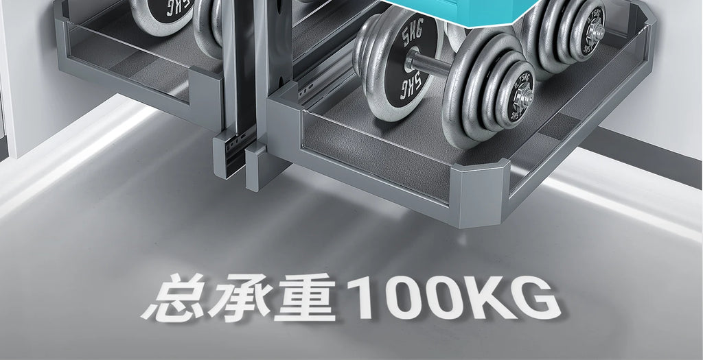 Eckkorb, Küchenschrank, komplett ausziehbar, Aufbewahrungsregal mit zwei Schubladen, Eckkorb