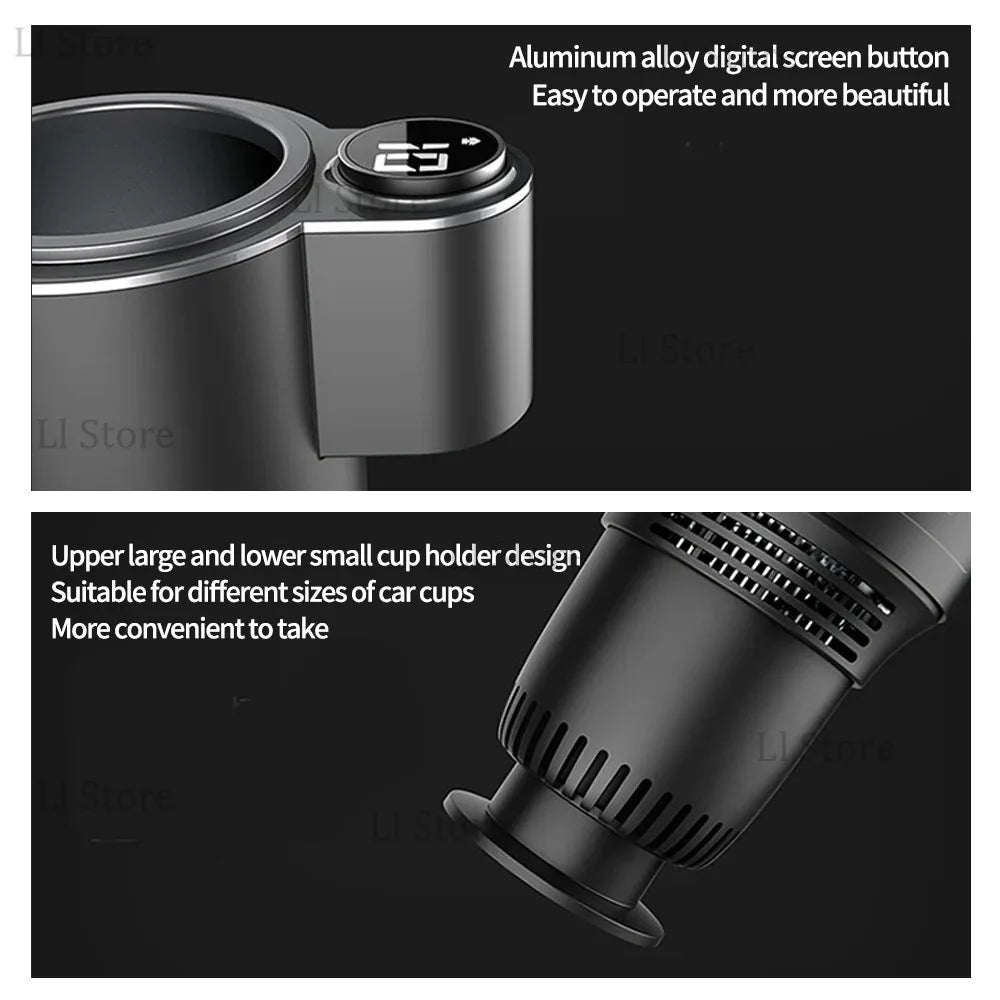 2-in-1-Auto-Tassen-Tassenhalter, wärmer, intelligente Auto-Tasse, Auto-Heizung, Kühlbecher, Touchscreen, Büro-Tassen-Tassenhalter für Zuhause und Reisen