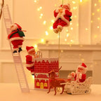 Elektrische Santa Claus Weihnachten Dekoration Klettern Leitern Klettern Perlen Klettern Kamin Weihnachten Geschenk Dekoration Hause Ornament