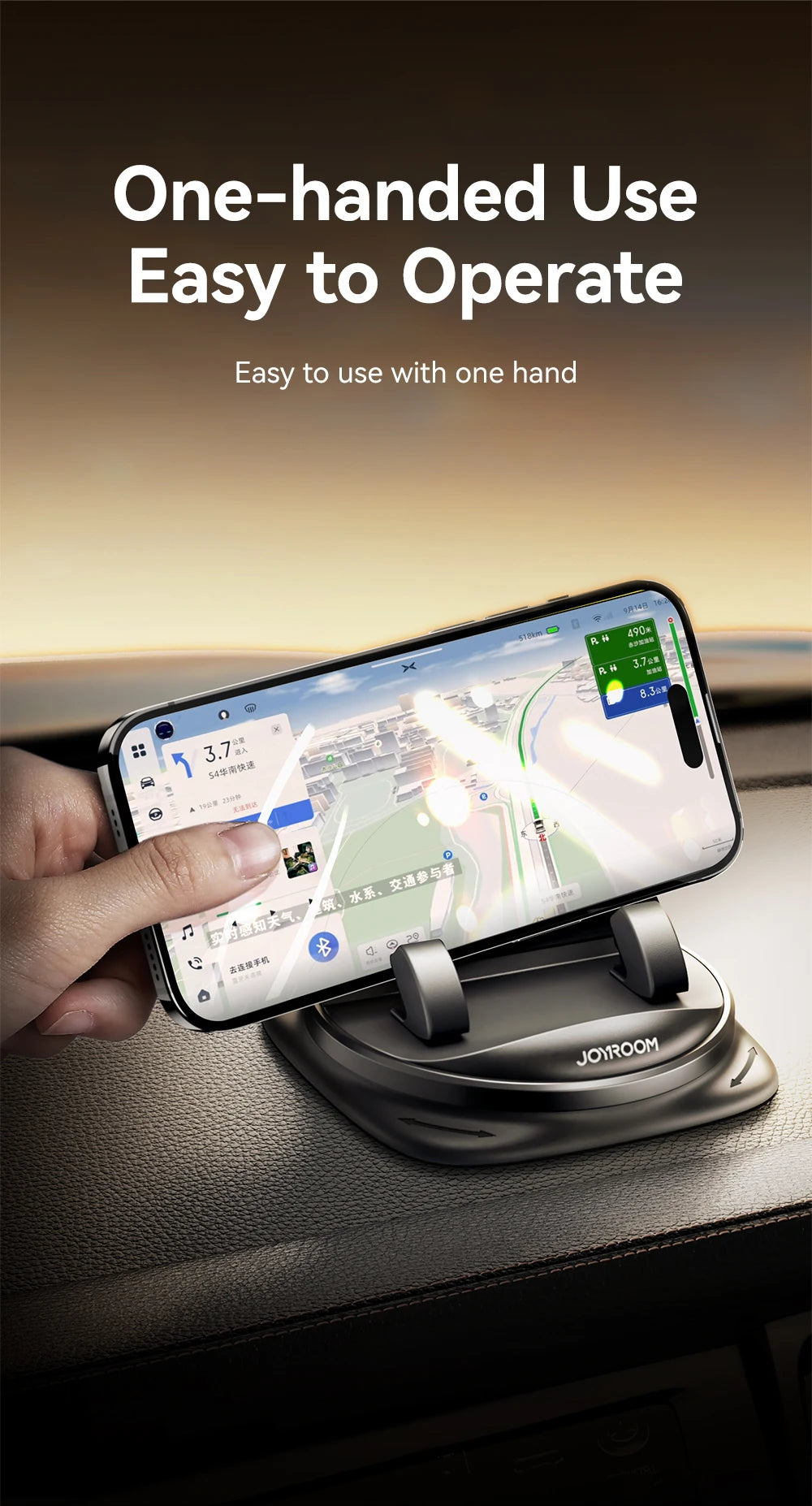 Joyroom Universal Autotelefon halter 360 ° Drehung Silikon Armaturen brett Telefon halterung Einhand bedienung Telefon halter für den Auto gebrauch
