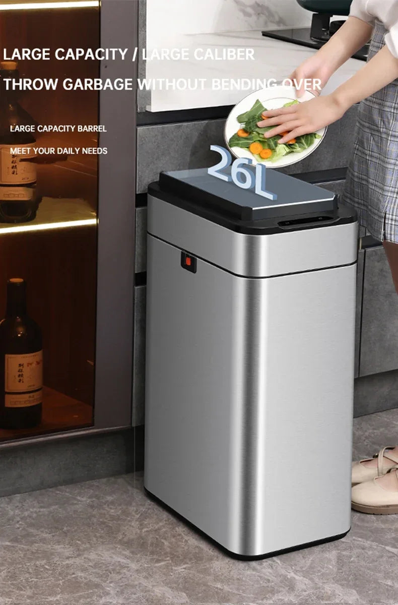 9/15/20/30/40/50/60 Mülltonne Große kapazität Edelstahl Smart Sensor Mülleimer Automatische Abfall Bins Küche Mülleimer