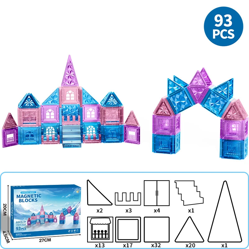 Kinderspielzeug, magnetische Fliesen, Frozen-Set, Klassenzimmer-Essentials, Magnet-Bauspielzeug für Kleinkinder, Vorschule, Montessori-Lernspiele für