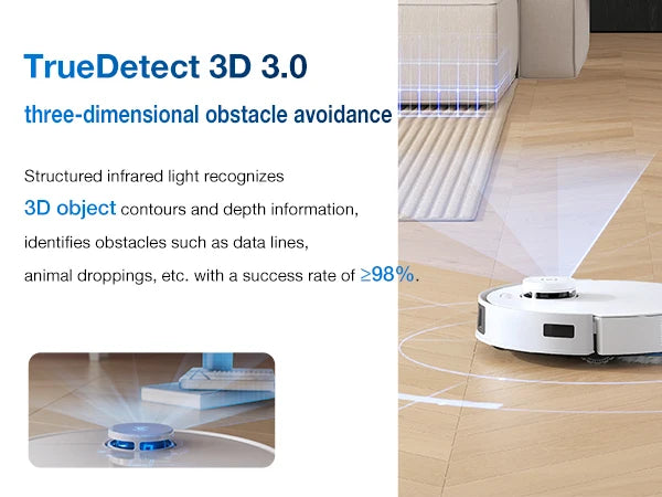 ECOVACS T30C Pro Omni GEN 2 Staubsaugerroboter, Kehren, 25.000 Pa, Staubsaugersammler, Heißluft-Trockenbodenreinigung, Haushaltsgeräte