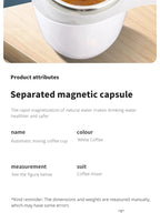 Automatische Rührbecher Becher Wiederaufladbare Tragbare Kaffee Elektrische Rühren Edelstahl Rotierenden Magnetischen Hause Trinken Werkzeuge