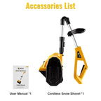 CONENTOOL 33000 U/min 1500 W faltbare elektrische Schneeschaufel 21 V Akku-Schneereiniger Schneefräse Gartengeräte für Makita 18 V Akku