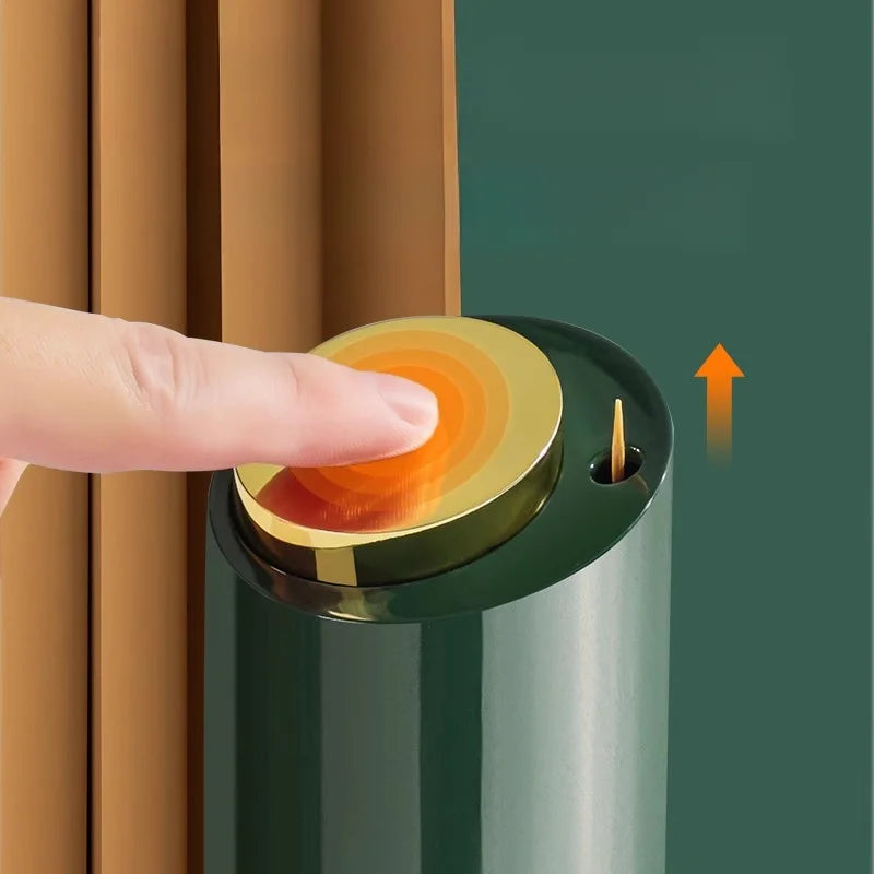 GIANXI Zahnstocherspender, umweltfreundliches Material, Presstyp, Zahnstocherhalter, Zuhause, geteiltes Design zur Aufbewahrung, Zahnstocherbox