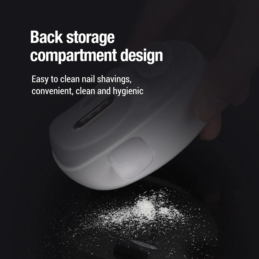 Elektrischer Nagelknipser, automatischer Aniküre-Trimmer mit Licht, für Erwachsene, Baby, Fingernagel, Zehenschere, Pediküre, Polieren, Nagelschneider