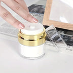 15/30/50ML Leere Airless Pumpe Jar Nachfüllbare Cremes Gele Lotionen Dispenser Creme Jar Vakuum Flasche Push-unten Pumpe Dispenser