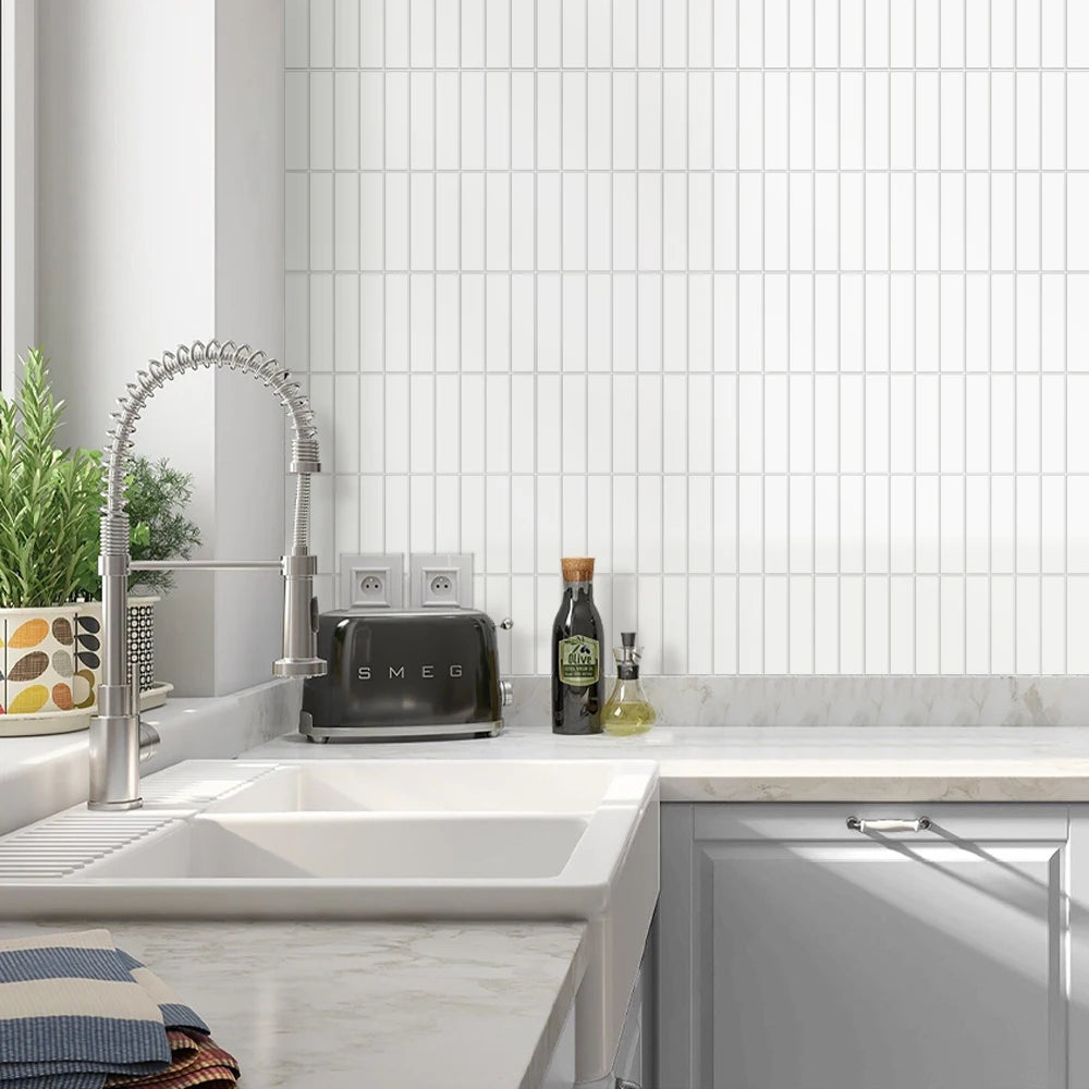 10 stücke 3d Fliesenaufkleber moderne Peel and Stick Wand fliese selbst klebende Küchen fliese Backs plash Form wasserdicht 30x30cm