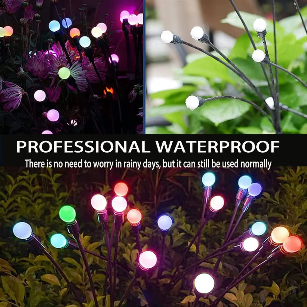 12LED Solar Glühwürmchen Lichter Solar Garten Feuerwerk Licht Im Freien Wasserdichte Wiegenden Licht für Hof Terrasse Pathway Dekoration
