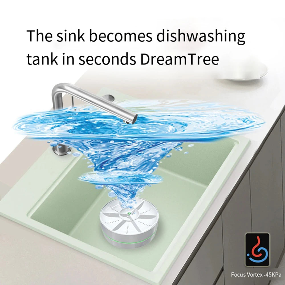 Drahtlose Mini-Geschirrspüler für die Küche, USB-Ultraschallspüle, Obst- und Gemüse-Geschirrspüler, elektrische tragbare Waschmaschinen, Singapur Diego Diego