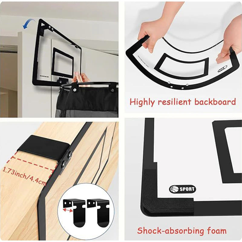 Basketball-Wäschekorb zum Aufhängen – Großes Fassungsvermögen, Wasserdicht | Holz & Acryl