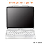 360 Grad drehbare BT-Tastatur für wiederaufladbare kabellose Tastatur und Maus mit 7-Farben-Hintergrundbeleuchtung für iPad 10,2/10,5 Zoll