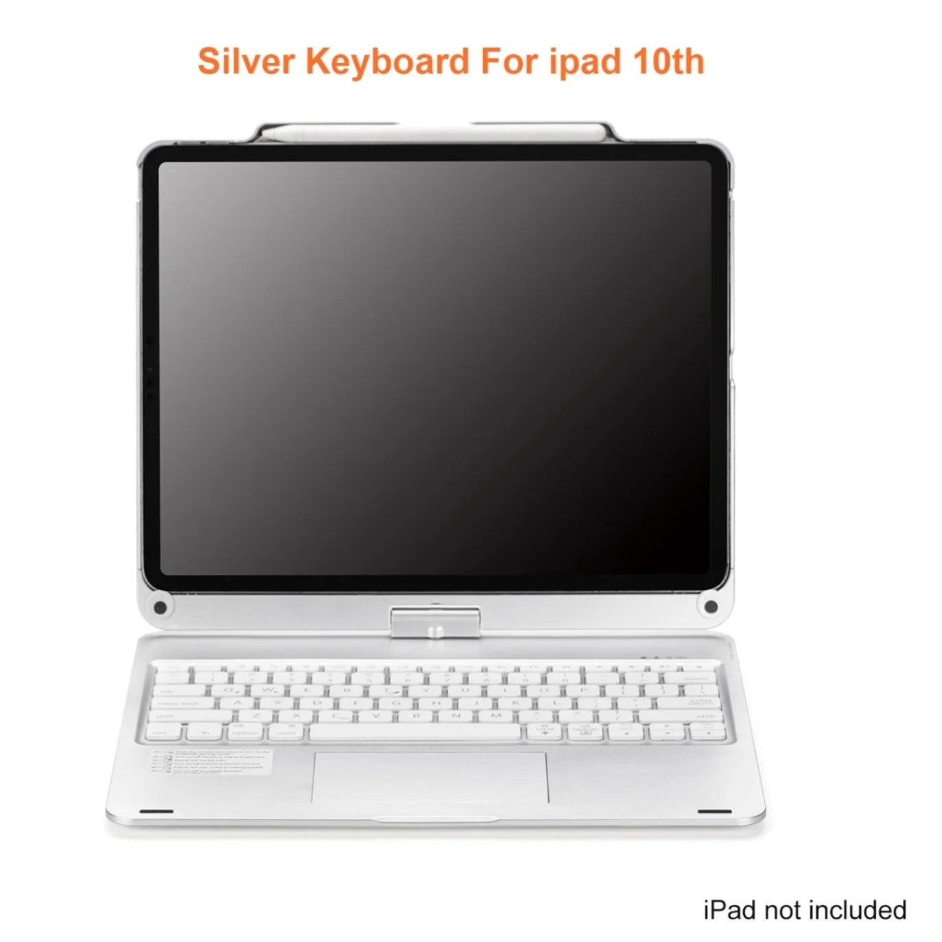 360 Grad drehbare BT-Tastatur für wiederaufladbare kabellose Tastatur und Maus mit 7-Farben-Hintergrundbeleuchtung für iPad 10,2/10,5 Zoll