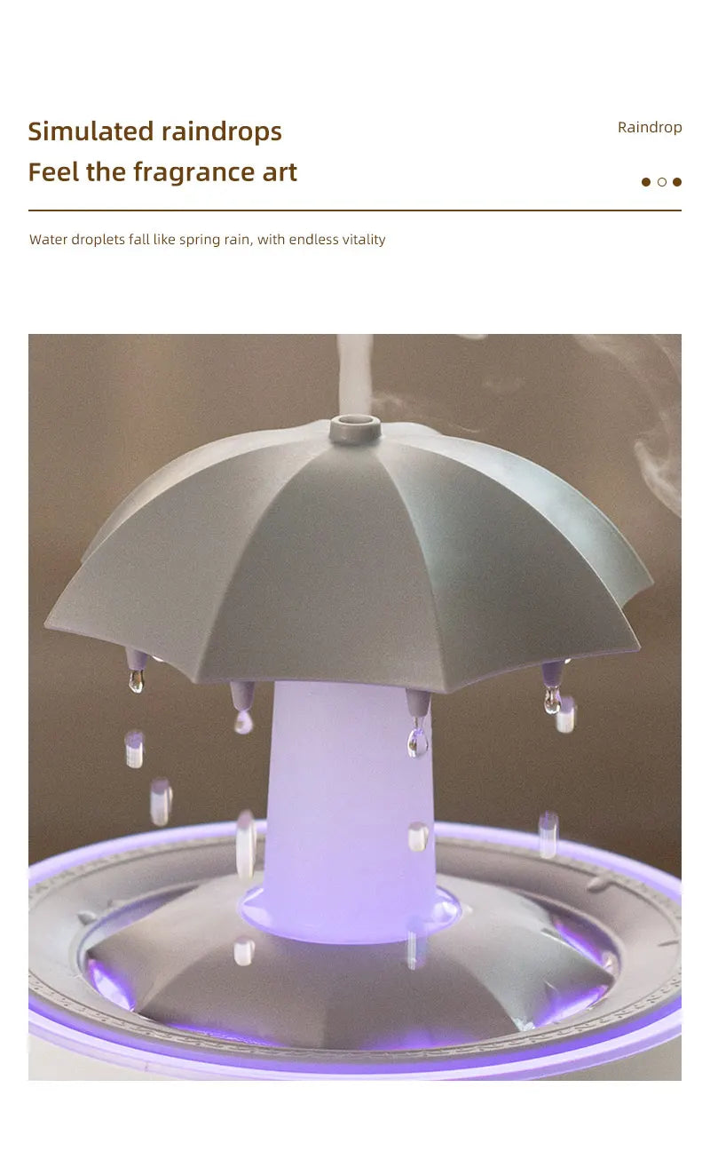 Humidificateur d'air créatif en forme de goutte d'eau avec lumière colorée et diffuseur d'huiles essentielles et d'arômes en forme de goutte d'eau. Humidificateur d'aromathérapie.