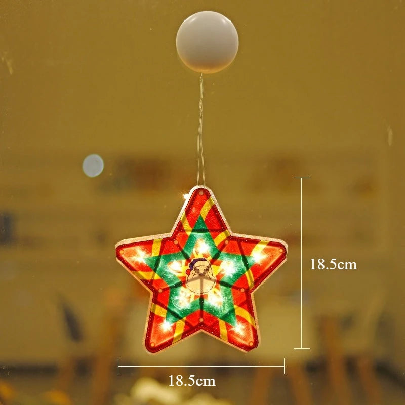 Neue dekorative LED-Weihnachtslichter, Santa Claus Rentier Fenster Display geformte Lichter für das Festival