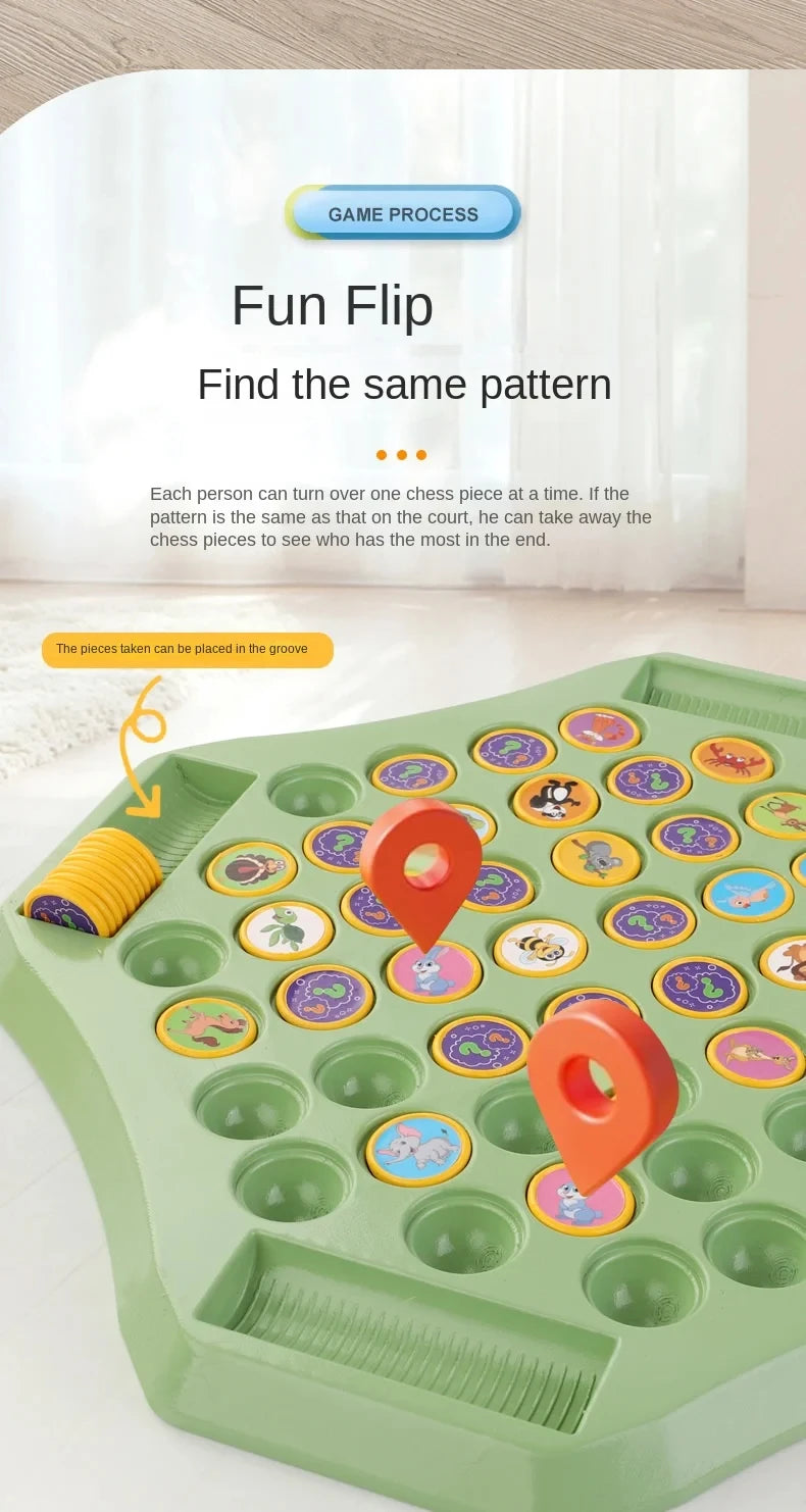 Tier Flip Schach Spaß Memory Spiel Brettspiele Eltern-Kind-Interaktive Familie Party Brettspiele Kinder Erwachsene Sozialen Tisch Spiel