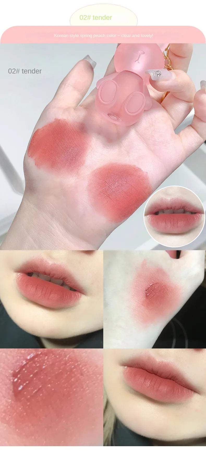 Niedlichen Kaninchen Samt Lippen schlamm matt Sommer Lip gloss Parität Lippenstift Student Make-up Kosmetik