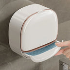 Bad Ablauf Seife Box Wand Montiert ABS Seife Box mit Deckel Wasserdichte Seifenschale Gerichte Lagerung Box Reise Veranstalter Fall Lagerung