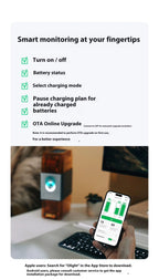 OLIGHT OstationX 3-in-1 Smart-Akkuladegerät AA/AAA Ni-MH wiederaufladbares Batterieladegerät Ladebox Nickel-Metallhydrid-Batterien Gehäuse