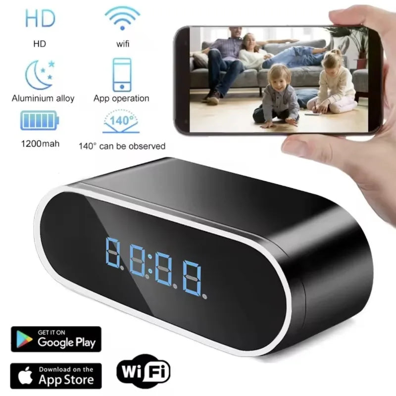 Wifi Mini Uhr, Kamera, Remote Viewing, Mit Nachtsicht 1080P, Überwachungskamera Fernbedienung, Bewegungserkennung, Für Haushalt