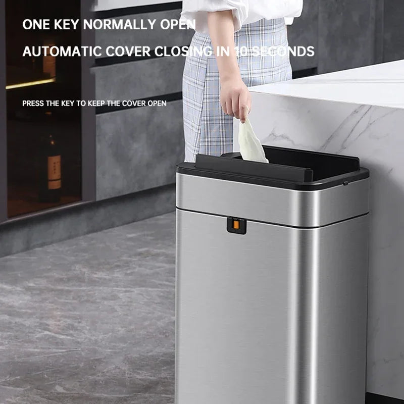 9/15/20/30/40/50/60 Mülltonne Große kapazität Edelstahl Smart Sensor Mülleimer Automatische Abfall Bins Küche Mülleimer