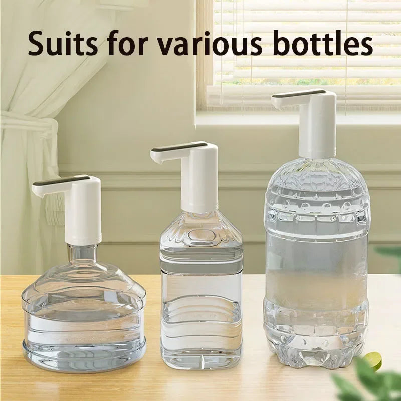 Doppelte Pumpen, leistungsstarker automatischer Wasserspender, tragbare Wasser-Gallonen-Flaschenschalterpumpe, USB-Aufladung für Zuhause, Küche, Büro