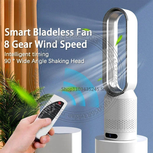 2025 NEUE Blattloser Ventilator Elektrische Kühlung Air Tower Fans Mit Fernbedienung Intelligente Geräuscharm 16 Zoll Stehen Boden Dropship
