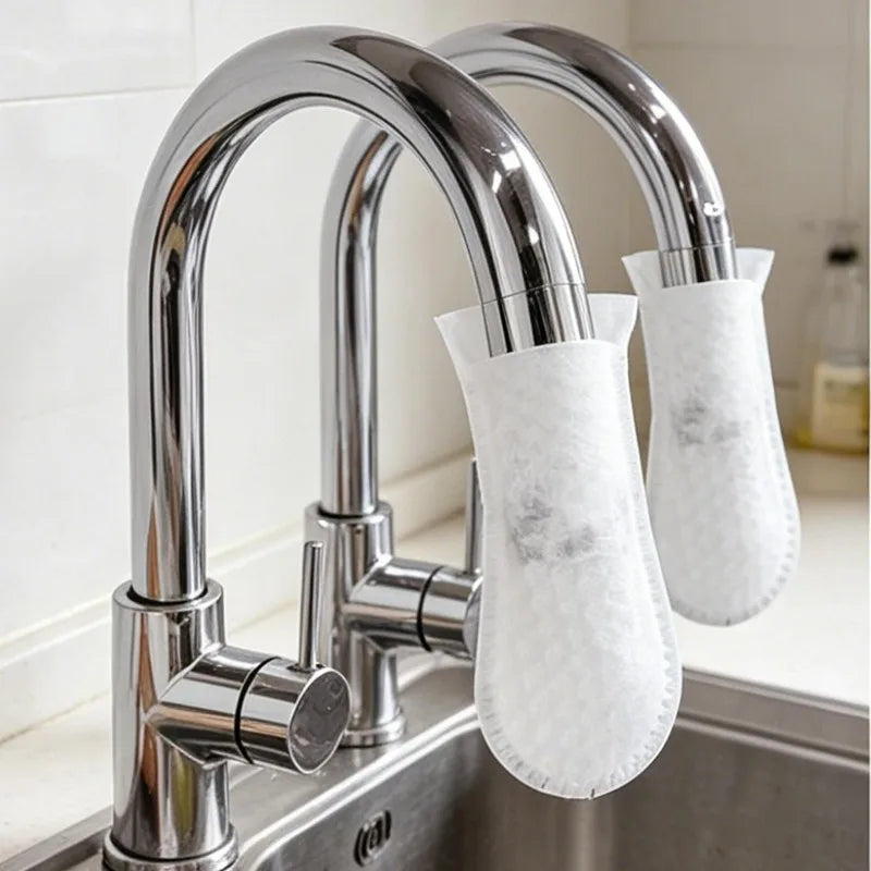 Wasserhahnfilter aus Vliesstoff – Rostentfernung, Spritzschutz, 8,5×3,7cm, 50 bis 500 Stück